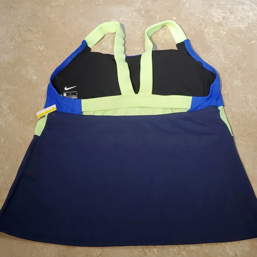 Nike Colorful Racerback Tankini Swim Top L - Picture 2 of 3